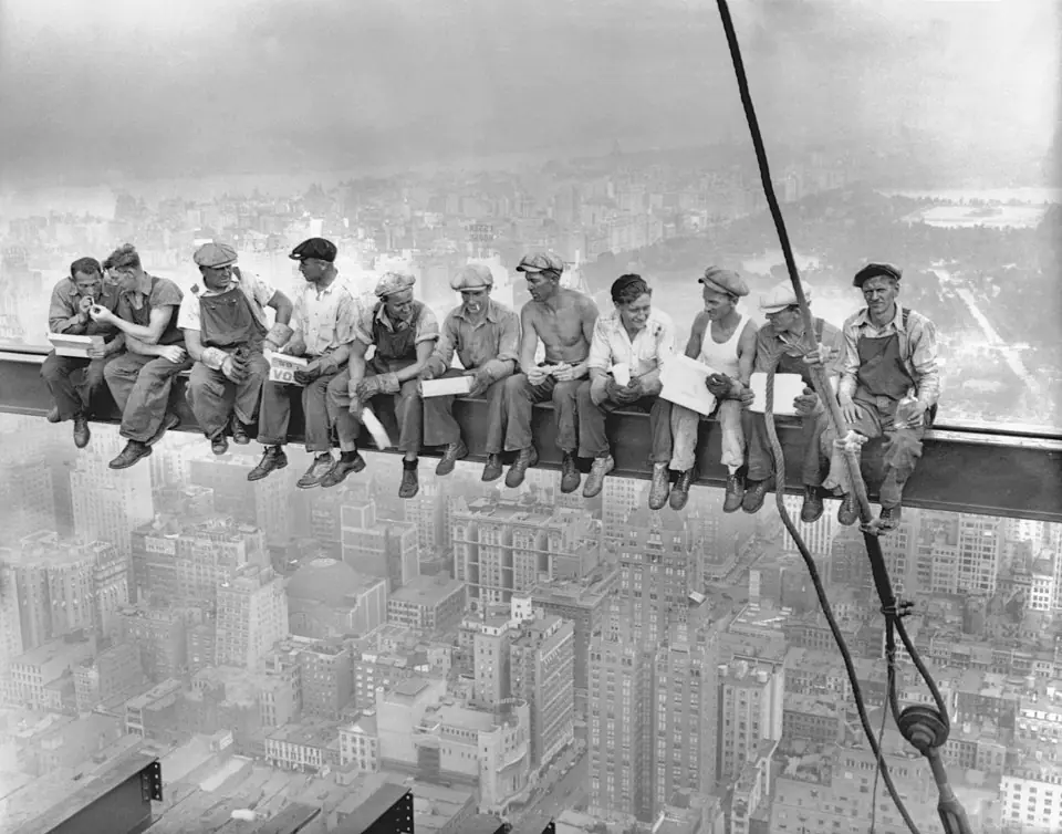 The classic 1932 construction workers photo that inspired the concept