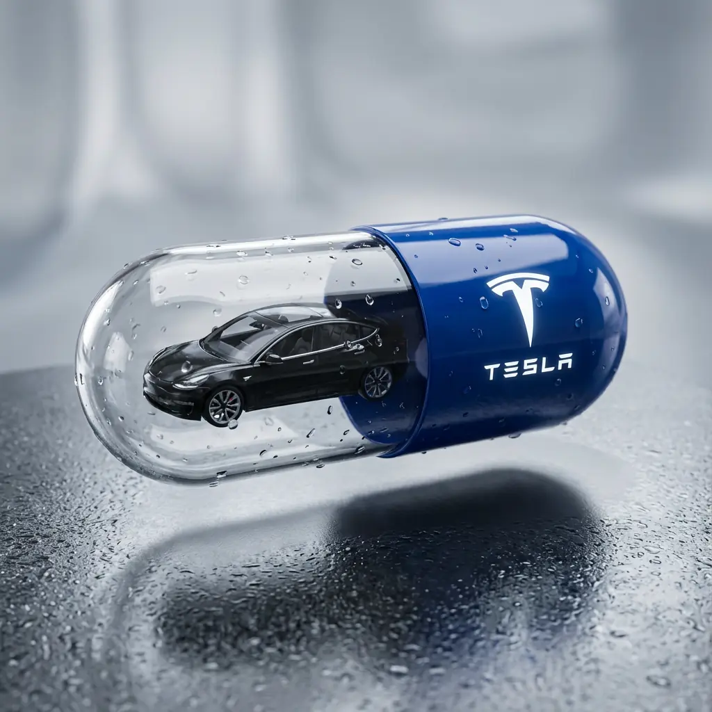 Tesla Model 3 in capsule