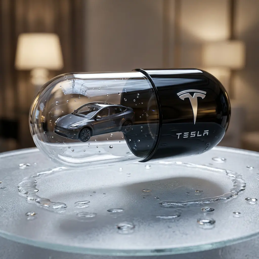 Tesla Model Y in capsule