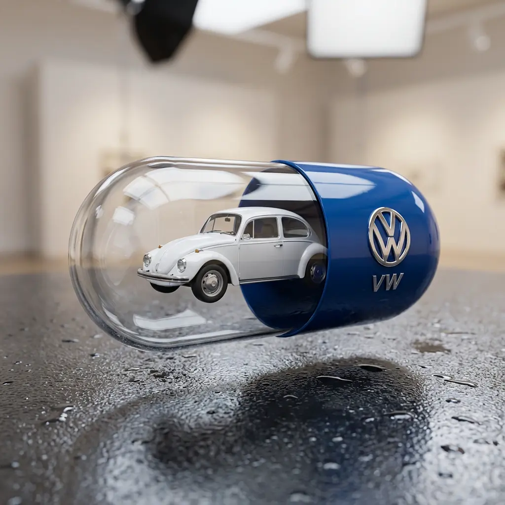 VW Super Beetle in capsule