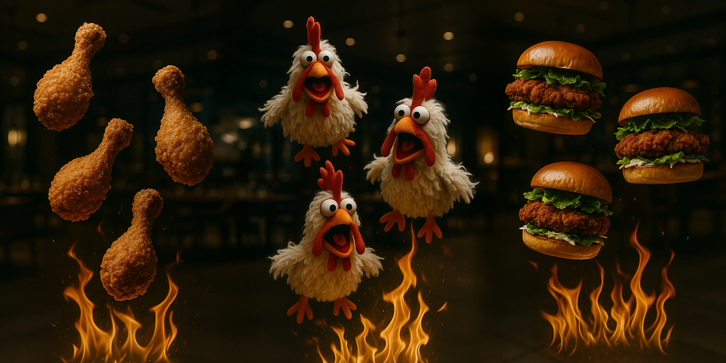 Chicken Tryptch