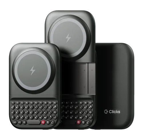 Clicks Power Keyboard in vertical orientation