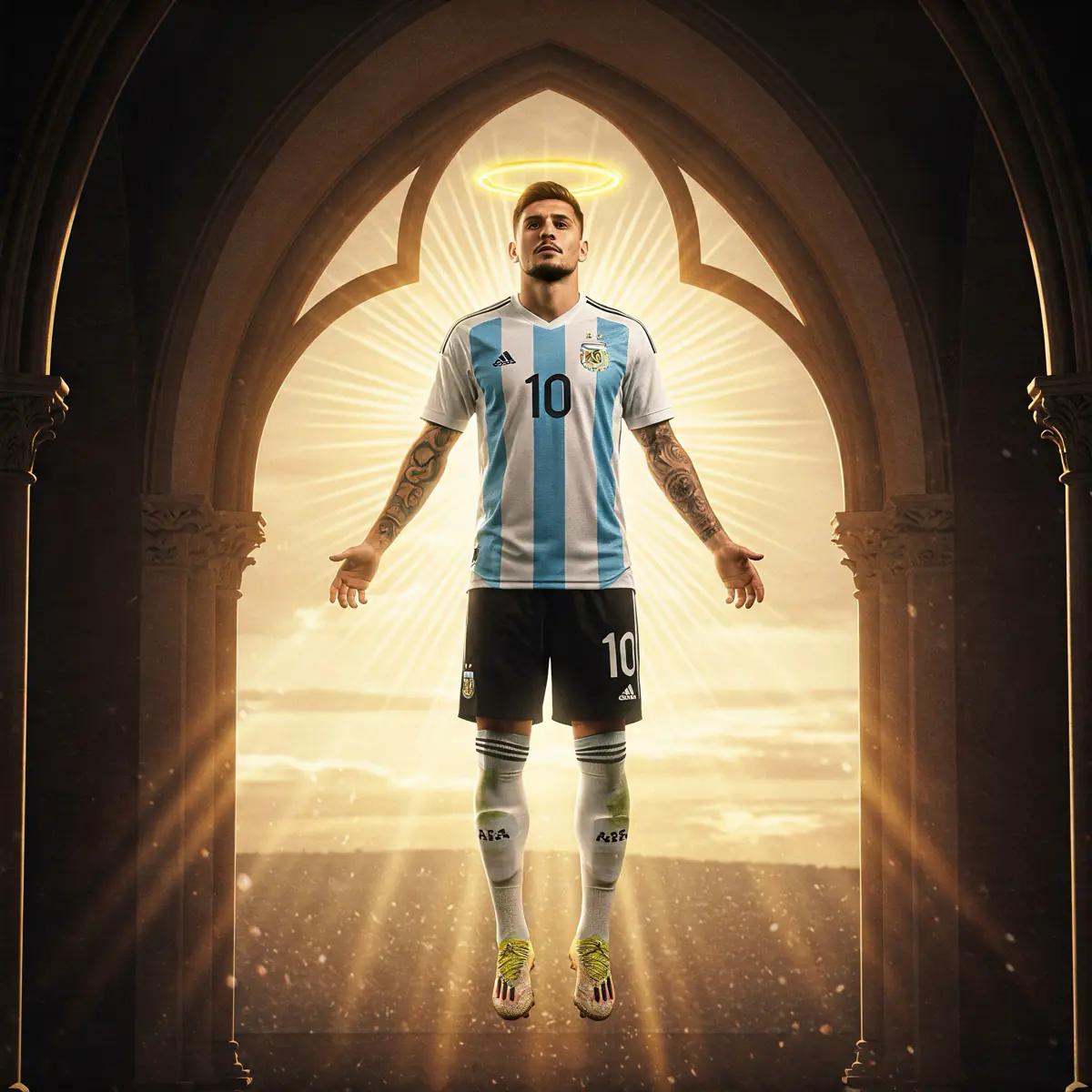 Failed Lionel Messi portrait generated by Google Imagen 3