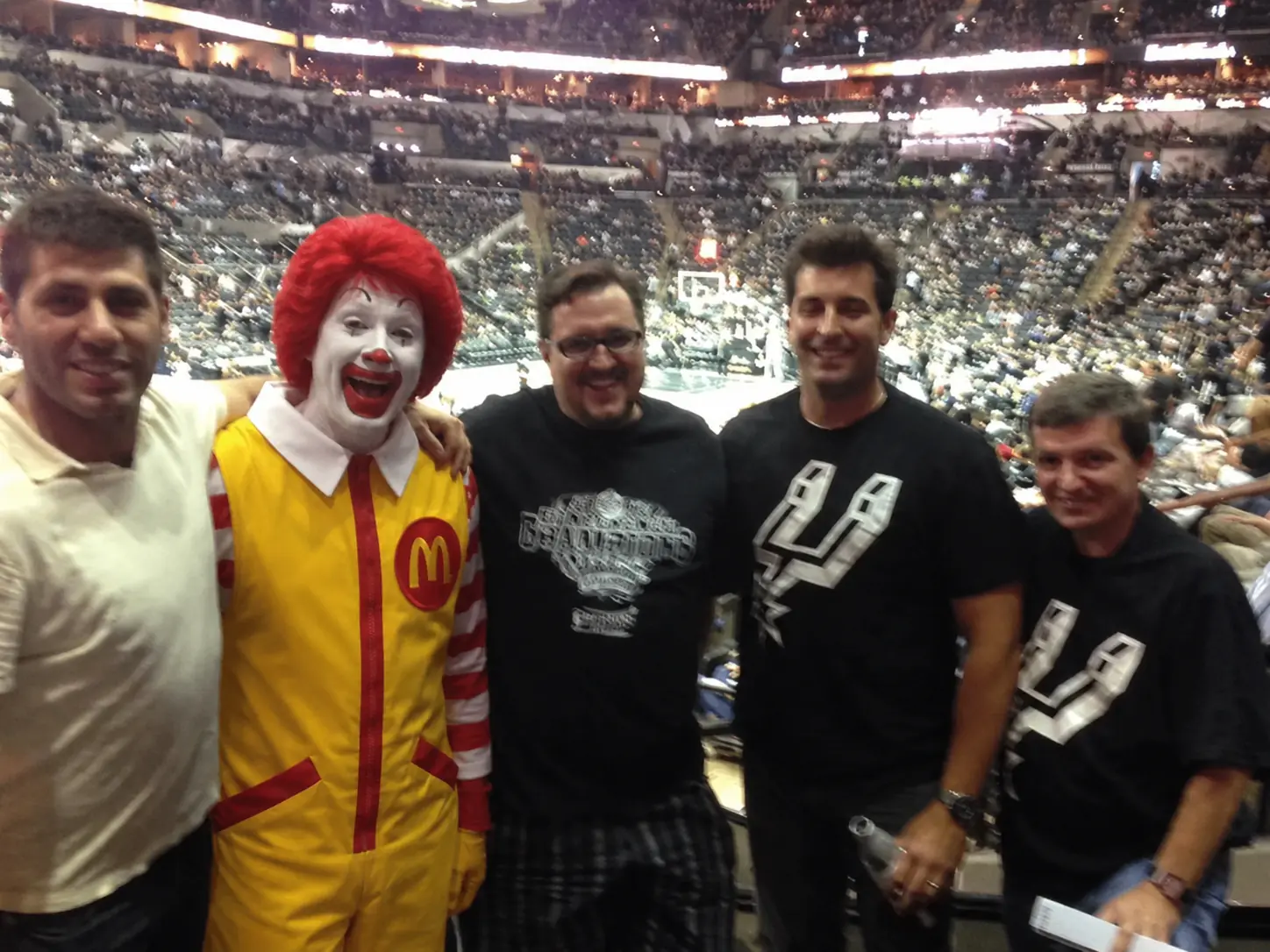 Same night, same row, AT&T Center