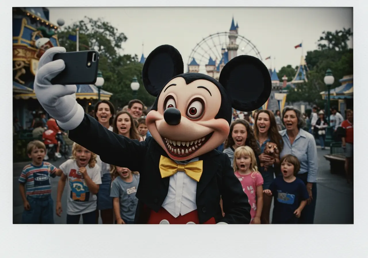 Evil Mickey Mouse generated by Google Imagen 4
