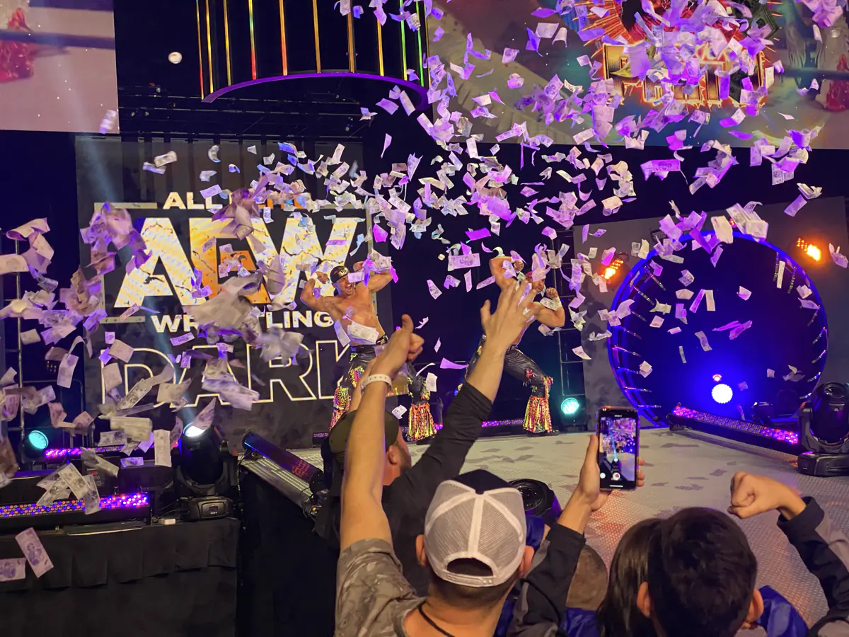 Kenny Omega with the Young Bucks