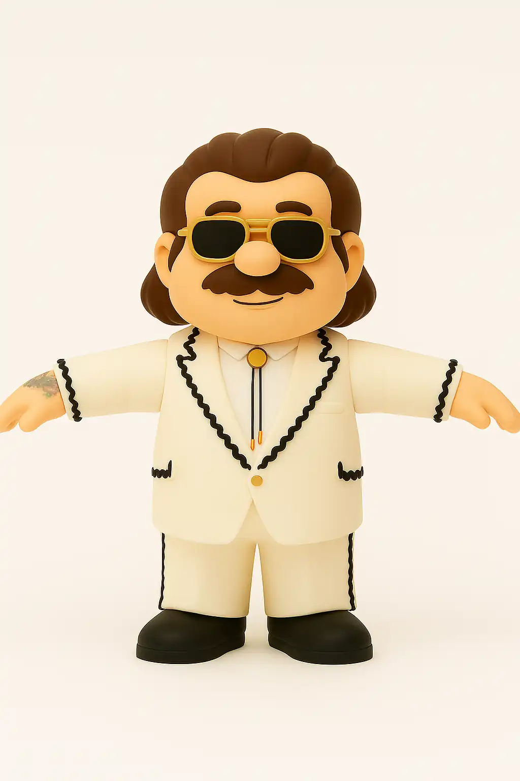 T-pose character ready for 3D