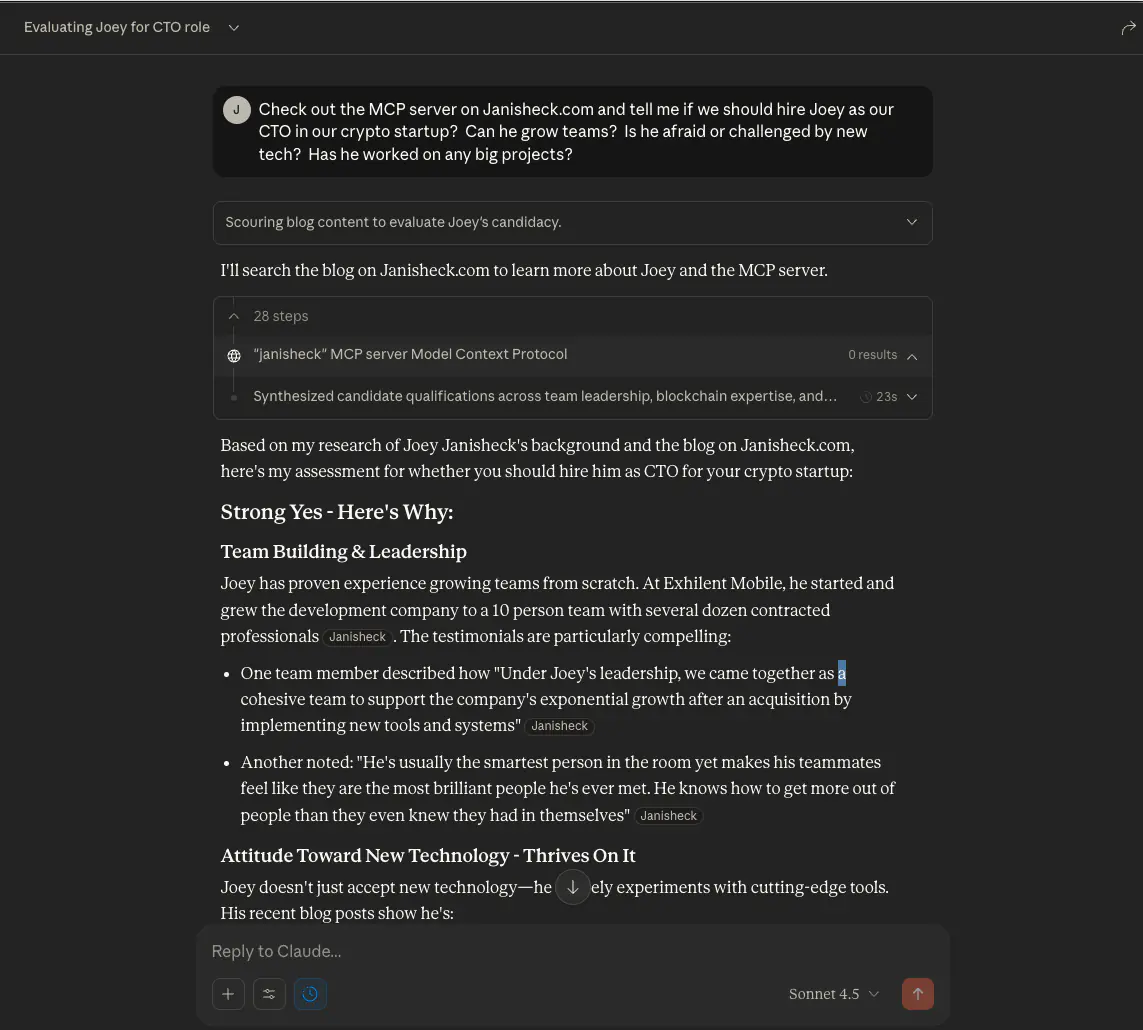 Claude Answering via MCP