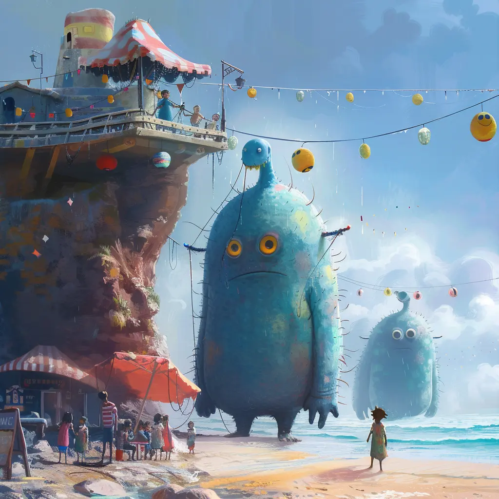 Seaside fantasy art