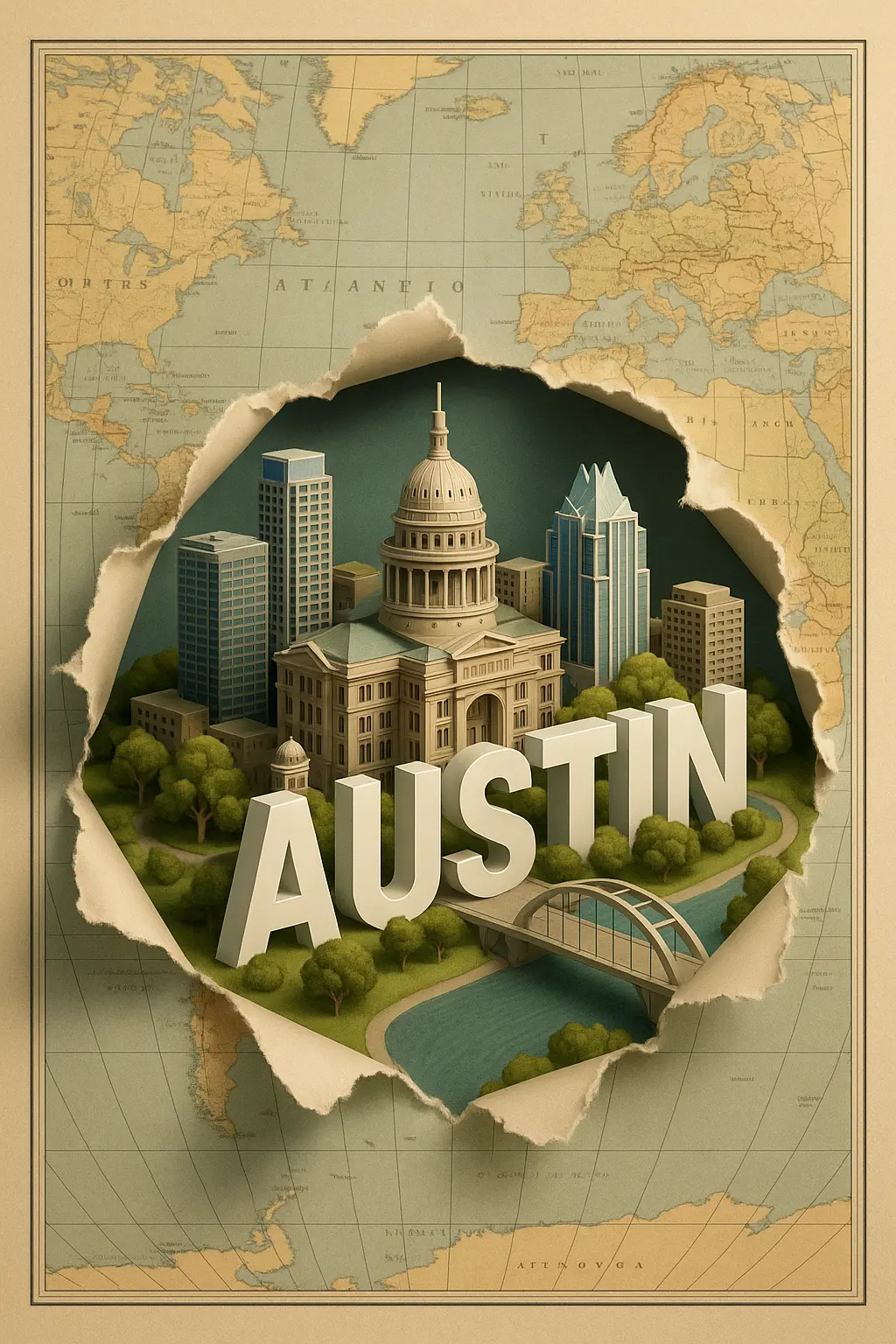 Austin Travel Poster