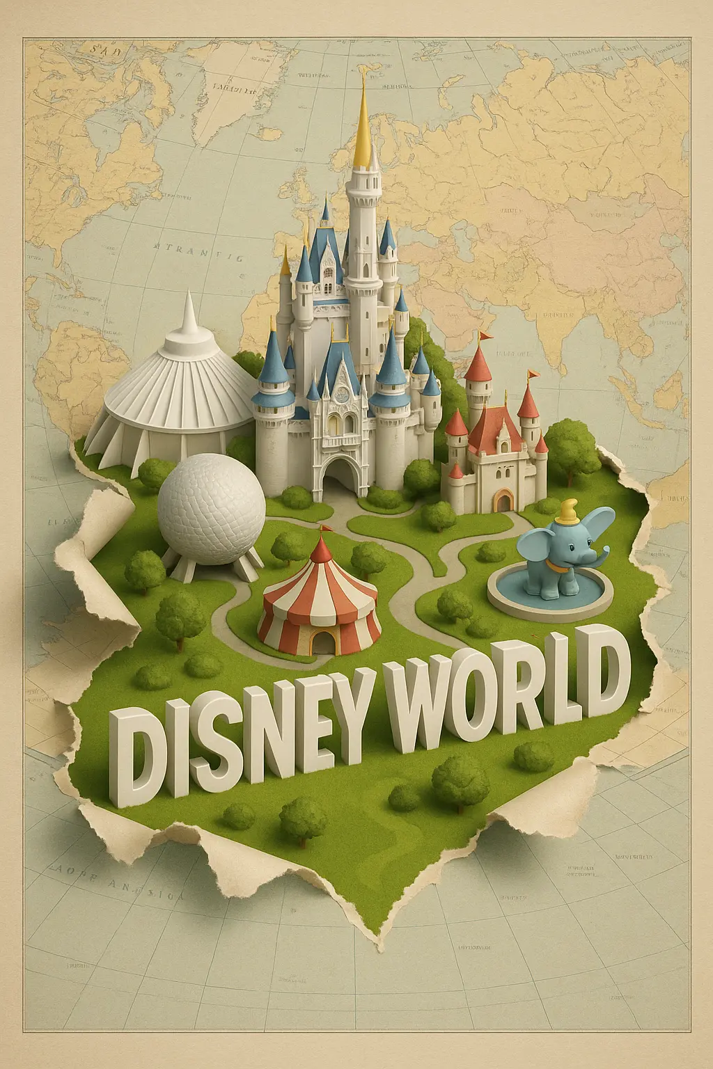 Disney World Travel Poster