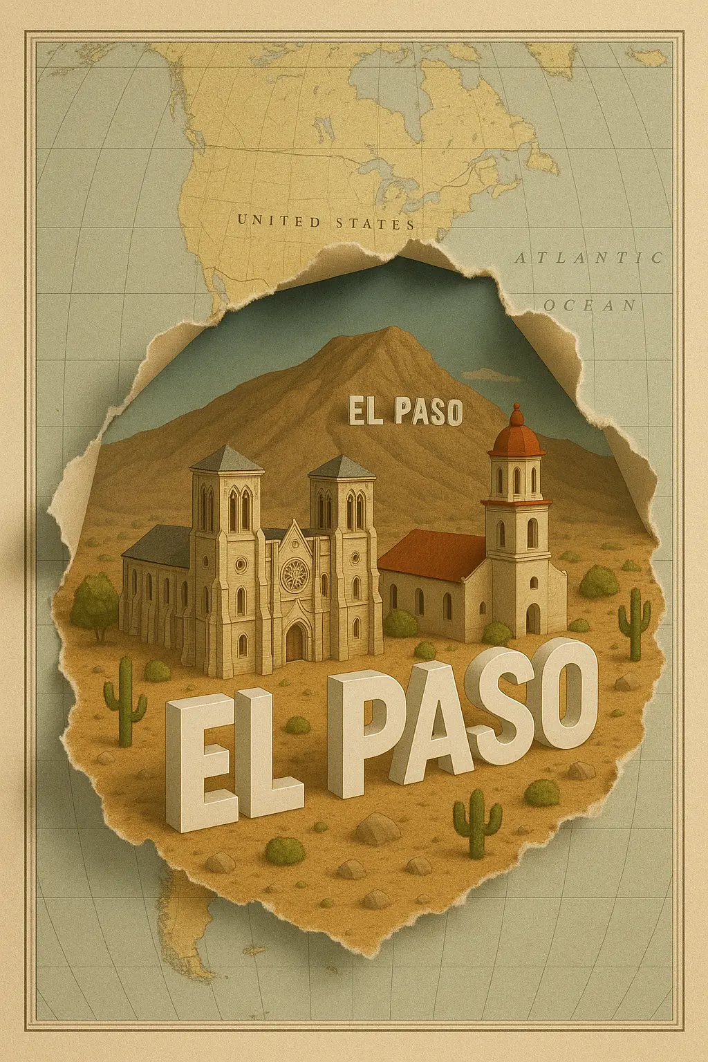 El Paso Travel Poster