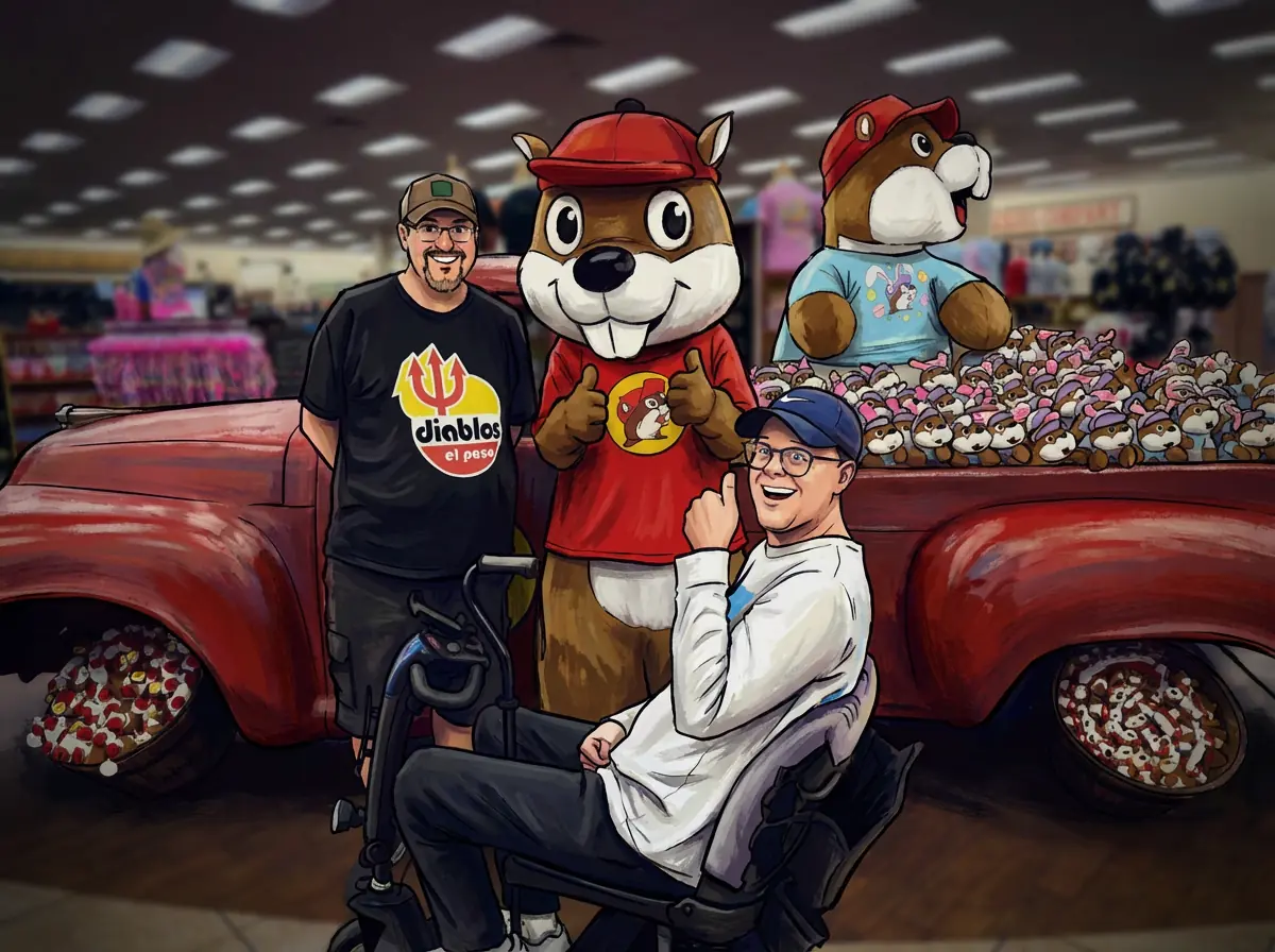 Buc-ee's pit stop with the mascot