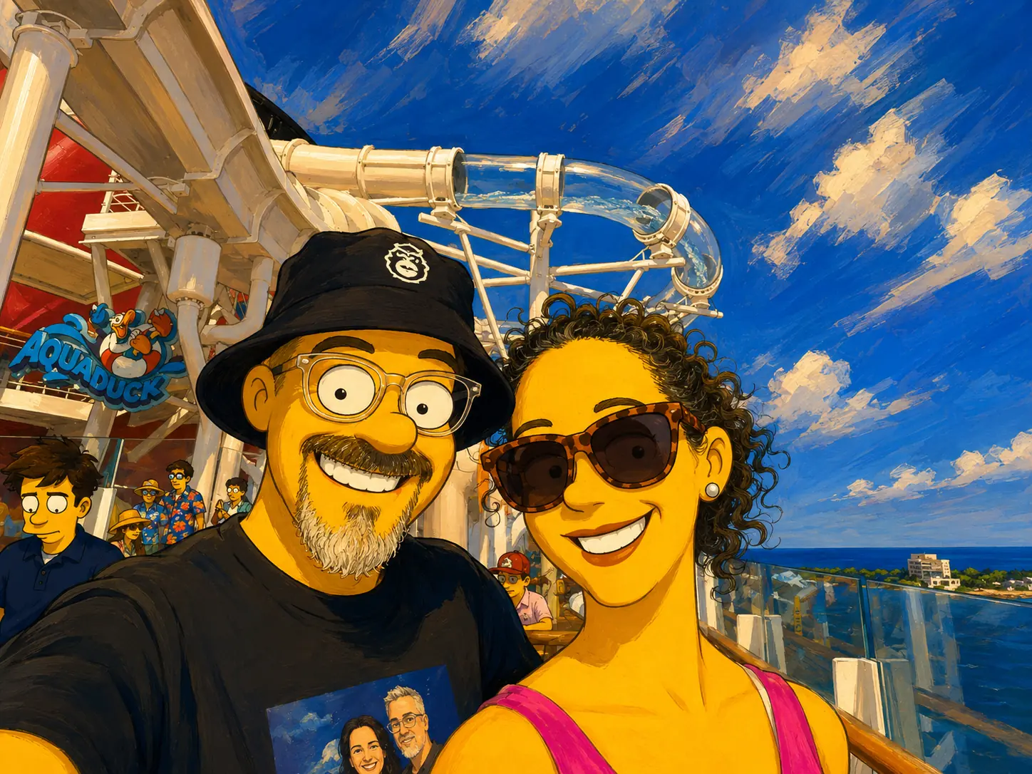 Selfie up on the deck