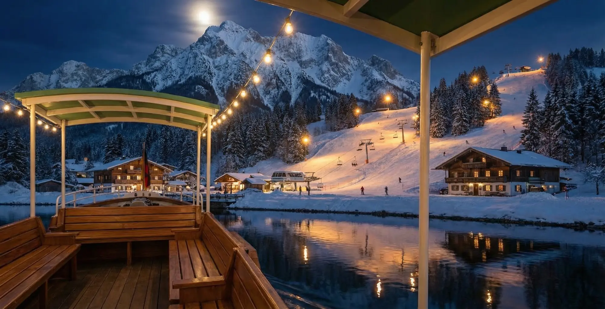 Garmisch ski slopes scene