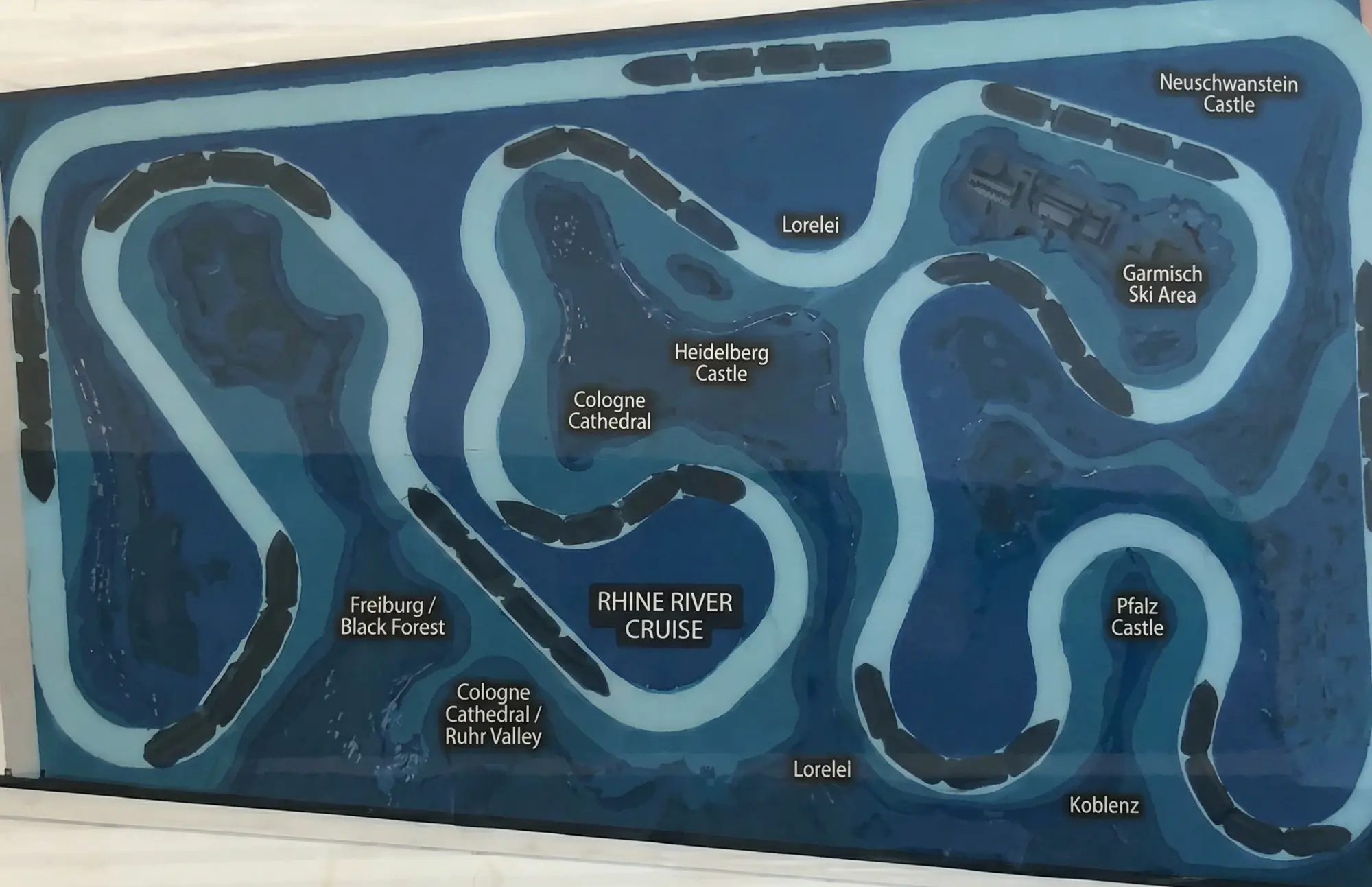 Rhine River Cruise ride layout map