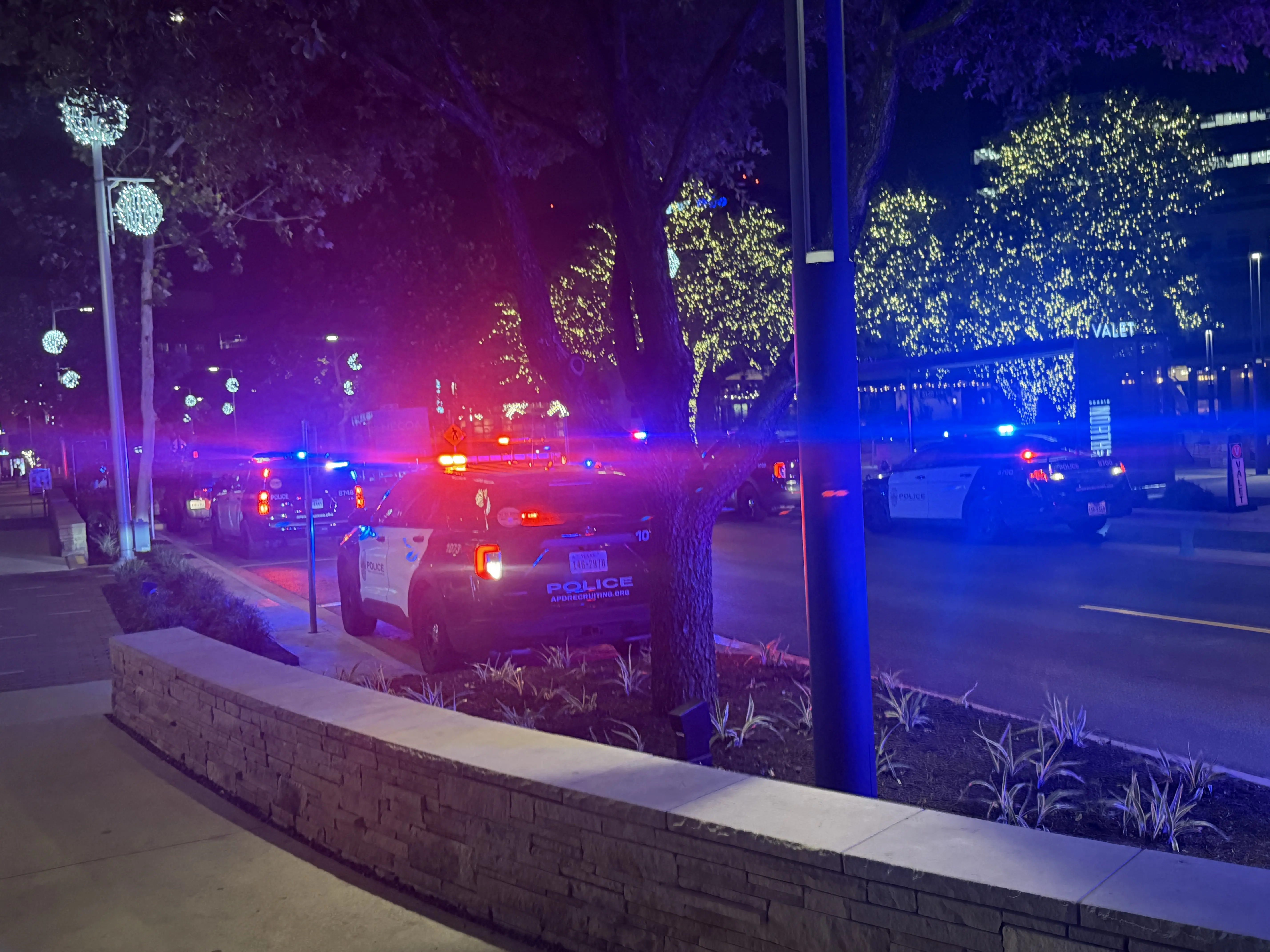 APD assembling in the parking lot at The Domain