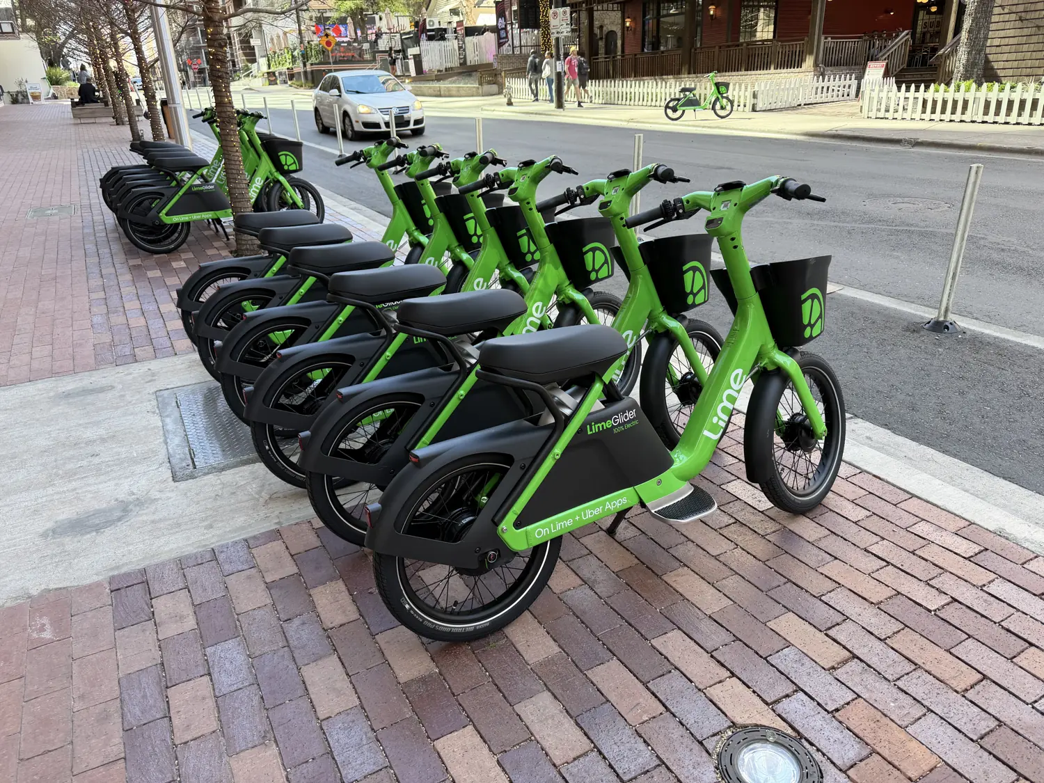 Brand new Lime scooters before being thrown into Town Lake